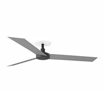Netlighting Cruiser Recessed 132cm Ceiling Fan Matt Black Aluminium Blades