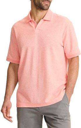 Tommy Bahama Emfielder Johnny Collar IslandZone Polo in Passion Peach Heather at Nordstrom, Size Large