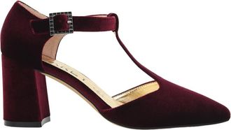 Azarey Womens Velvet Shoes, Burgundy 88, 8.5 UK