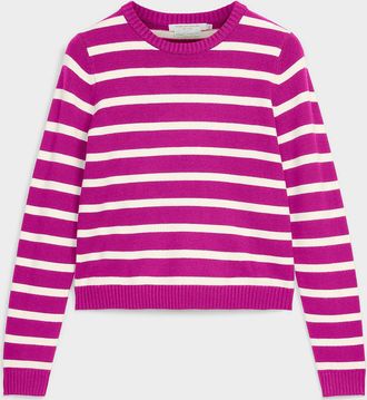 Contemporaine Womens Soft two-tone stripe sweater
