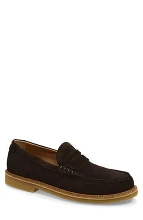BOSS Kope Moc Toe Penny Loafer in Dark Brown at Nordstrom Rack, Size 12Us / 11Uk