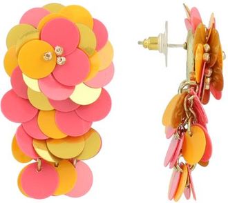 Lott. Gioielli Sequin Flower Waterfall Statement Earrings in Sunset Mix at Nordstrom