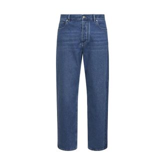 Bottega Veneta Straight Jeans, male, Blue, Size: M Wide Leg Jeans