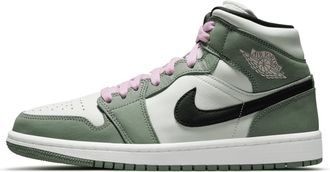 Nike Jordan Womens Air Jordan 1 Mid SE Shoes in Green | CZ0774-300