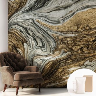 Tulup Carta Da Parati Con Design Moderno - Per Rinnovamento Rapido - Non-woven - Per Interni Moderni Vortici Astratti 250x250 Cm