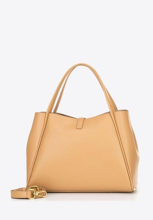 Wittchen Dames leren aktetas met uitneembaar etui, beige, natuurleer