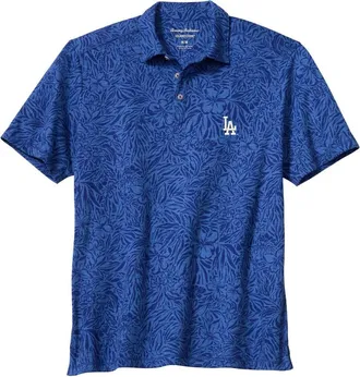Tommy Bahama Mens Tommy Bahama Royal Los Angeles Dodgers Wild Hibiscus Tri-Blend IslandZone Polo at Nordstrom, Size Xx-Large