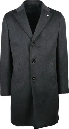 Luigi Bianchi Mantova Jassen, Heren, Grijs, S, Wol, Cappotto
