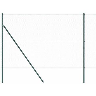 vidaXL Vidaxl - Reja Con Postes Gris 1.6 X 100 M Acero Recubierto De Pvc
