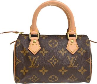 Louis Vuitton Speedy Mini Hl Monogram Canvas Brown Canvas Handbag (Pre-Owned)