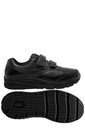 Brooks Womens Addiction Walker V-Strap 2 Sneaker - Wide In Black/black