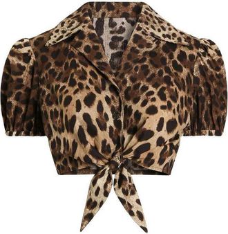 Dolce & Gabbana Leo Print Cotton Shirt