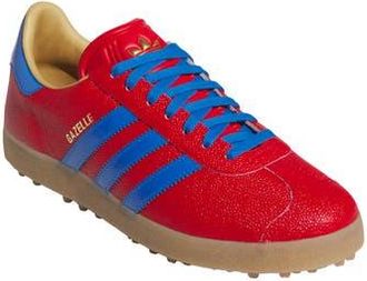 adidas Gazelle Golf Sneaker in Scarlet/Blue Bird/Gum at Nordstrom Rack, Size 11.5