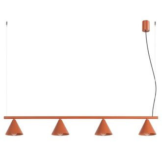 Sollux Lighting Ara&ntilde;a ocre rojo acero alt. 215 cm