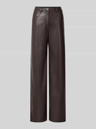 Marc Cain Straight Fit Hose mit Eingrifftaschen in Dunkelbraun, Gr&ouml;&szlig;e 34