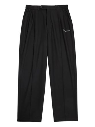 Mki Miyuki Zoku logo-embroidered wide-leg trousers - men - Polyester/Rayon/Spandex/Elastane - M - Black
