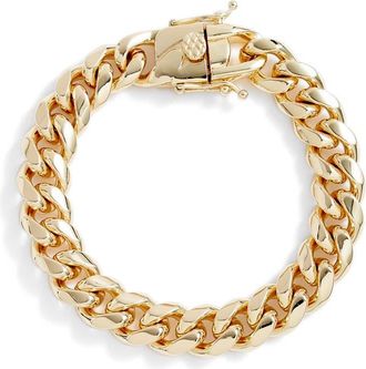 SHYMI Tori Cuban Chain Bracelet in Gold at Nordstrom, Size 7