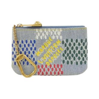 Louis Vuitton Pre-owned Wallets, female, Blue, Size: ONE SIZE Pre-owned LV Birds Damier Denim Coin Case