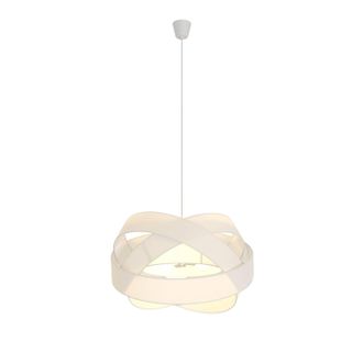 Lindby L&aacute;mpara Colgante simaria En Blanco De Textura, Tela, Tejido, Seda - Lindby