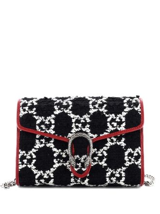 Gucci Dionysus Chain Wallet GG Tweed Small shoulder bag - Zwart