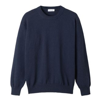 Roberto Collina Round-neck Knitwear, male, Blue, Size: 2XL Comfort Fit Sweatshirt