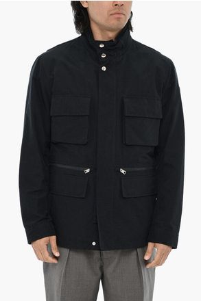 Woolrich Solid-Color Utility Jacket with Removable Hood size L