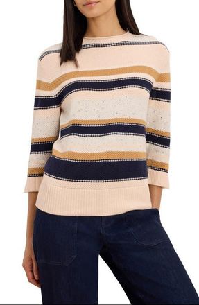 Nic+Zoe Mixed Stripe Sweater in Neutral Multi at Nordstrom, Size Xx-Large