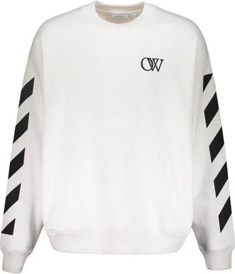 Off-white Logo Sweatshirt - Heren - Sweatshirts - Wit - M - Katoen - Hoodies & sweatvesten