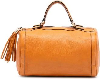 Gucci Pre-owned Handbags, female, Orange, Size: ONE SIZE Pre-owned Leather travel-bags