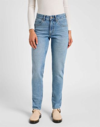 Lee Slim-fit-Jeans LEE Lee Jeans Rider Jeans, Damen, Gr. 25, L&auml;nge 31, blau, Obermaterial: 67% Baumwolle CO. 32% Lyocell CLY. 1% Elasthan EL., Jeans Slim-