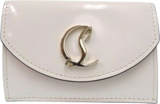 Christian Louboutin White Patent Leather Wallet (Tri-Fold) (Pre-Owned)