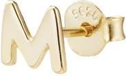 Adornia Initial 925 Sterling Silver Stud Earring in Gold-M at Nordstrom Rack