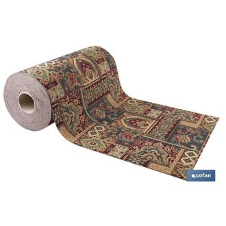 cofan Rotolo di tappeto in vinile (15 metri) largo 50 cm con design in stile orientale