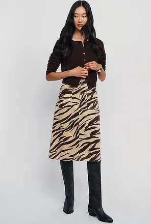 Maeve Colette Corduroy Midi Skirt