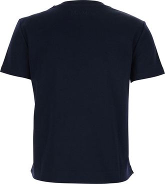 Max Mara Womens T-Shirt Donata Dark Blue Cotton T-Shirts & Jerseys