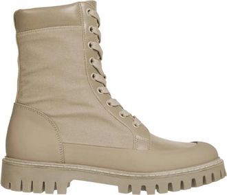 Tommy Hilfiger Casual Veterboot - Dames - Veterlaarzen - Beige - 38 EU - Leer - Schoenen