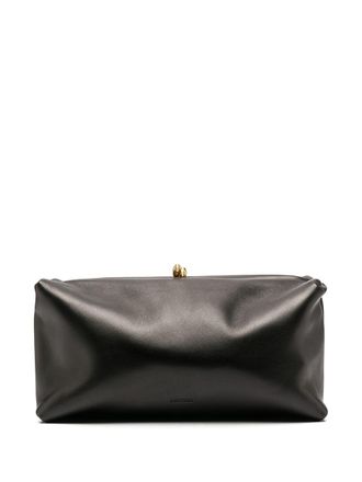 Jil Sander rectangular zipped clutch - women - Leather - OS - Black