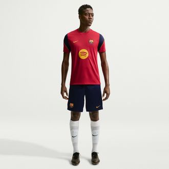 Nike FC Barcelona Strike Nike Mens Dri-FIT Soccer Knit Shorts in Blue | II2601-498