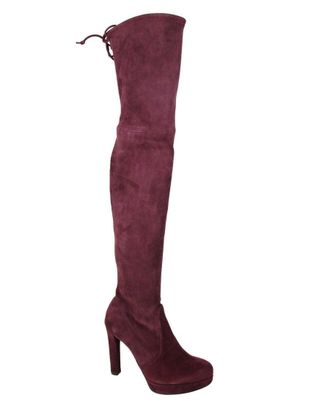 Stuart Weitzman Womens Suede Over-the-knee Platform Boot