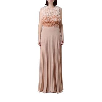 Elisabetta Franchi Red Carpet Jurk - Dames - Jurken - Beige - Maat: M Viscose