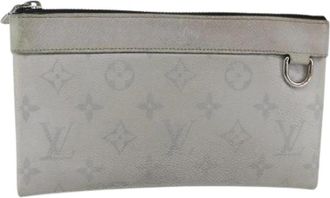 Louis Vuitton Pre-owned Vintage leren clutch - Dames - Vintage Clutch - Grijs - ONE Size - Leer - Vintage