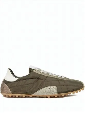 Maison Margiela Quilted Polyester And Suede Sneakers With Textured Sole