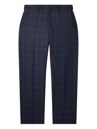 Paul Smith Pantaloni a quadri con pieghe - Blu