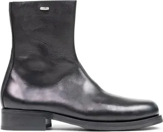 Our Legacy Schoenen, Heren, Zwart, 44 EU, Leer, Zwarte Camion Laars - Tijdloze Stijl