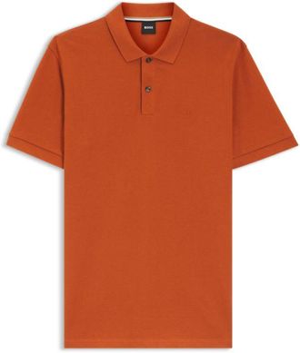BOSS Pallas polo shirt in cotton piqué with logo details