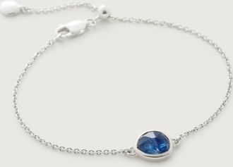 Monica Vinader Sterling Silver Siren Gemstone Chain Bracelet Kyanite