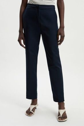 Karen Millen Petite Essential Techno Woven Trousers in Navy at Nordstrom, Size 12P