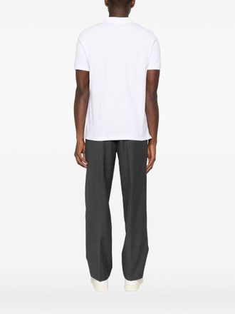 Maison Kitsun&eacute; Fox Head Embroidered Polo - White