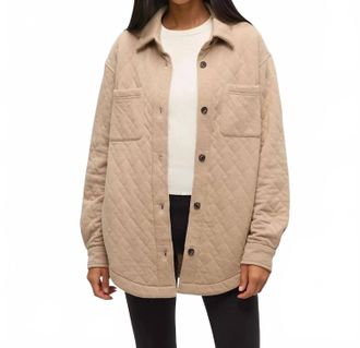 tentree Dunes Lightweight Shacket In Birchwood Heather