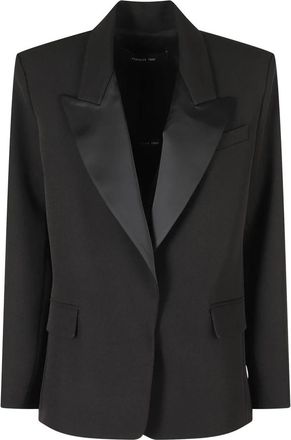 Federica Tosi Blazers - Dames - Blazers - Zwart - M - Satijn - Jassen